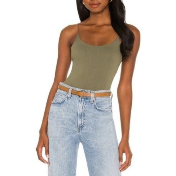FREE PEOPLE Offline Seamless Bodysuit in Dusty Olive NWT - Picture 1 of 6